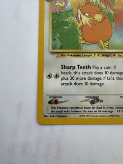 Nintendo Raticate 6/18 Southern Islands 2001 Promo Stage 1 60 HP Regular - Image 3