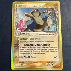 Pokemon TCG Blastoise 2/100 EX Crystal Guardians Reverse Holo Delta Species - Image 1