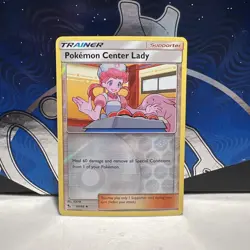 Pokemon Center Lady 64/68 Rev Holo Hidden Fates Supporter NM - Image 1