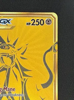 Pokemon Solgaleo GX Hidden Fates Full Art Black Star Gold Promo SM104a - Image 3