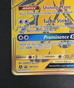 Pokemon Solgaleo GX Hidden Fates Full Art Black Star Gold Promo SM104a - Image 5