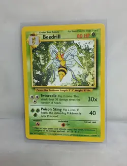Pokemon Beedrill 17/102 Rare Unlimited Base Set - Image 1