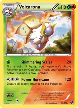 Volcarona 15/114 Pokemon TCG XY - Steam Siege NM - Image 1