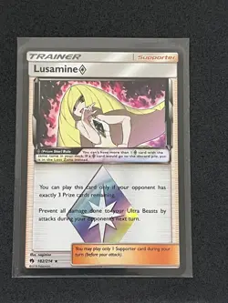 Lusamine Prism Star 182/214 Pokemon TCG SM - Lost Thunder Holo NM - Image 1