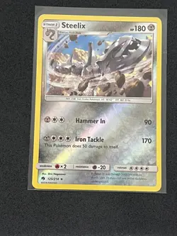 Steelix 125/214 Pokemon TCG SM - Lost Thunder Reverse Holo NM - Image 1
