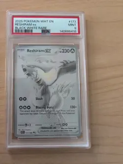 Pokemon 2025 Reshiram ex 173/086 Black White Rare White Flare English PSA 9 - Image 1