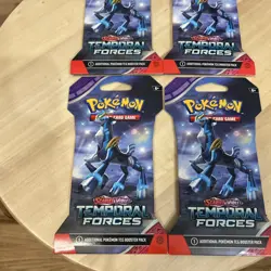 Pokemon TCG Temporal Forces Lot Of 4 Sealed Sleeved Booster Packs NEW 4 Packs - Image 2