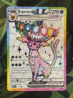 Pokemon TCG Espeon ex SVP175 Full Art Holo Promo EX Sv: Scarlet & Violet - Image 1