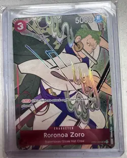 One Piece 1st anniversary Roronoa Zoro OP01-025 SR Alt Art Foil. *READ* desc - Image 1