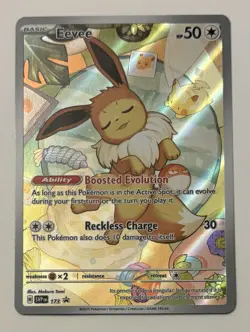 2025 Pokemon Basic Eevee 173 Scarlet & Violet Black Star HP50 - Image 1