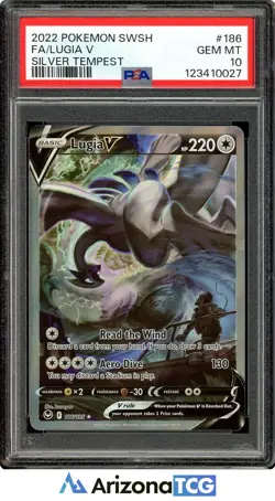 Pokemon 2022 Lugia V 186/195 Alt Art Silver Tempest GEM MINT PSA 10 - Image 1
