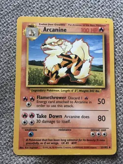 1999 Pokemon Arcanine #23 - Image 1