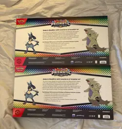 2 x Pokemon Prismatic Evolutions Lucario EX and Tyranitar EX Premium Collection - Image 4
