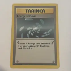 1999 Pokemon Base Set 1st Edition Trainer Energy Removal 92/102 LP/MP - Image 1