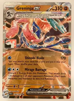 Play! Pokemon Prize Pack Series 7 Twilight Masquerade 106/167 Greninja ex - Image 1