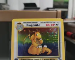 1999 Pokemon Fossil 1st Edition DRAGONITE Holo Rare 4/62 English MINT UNPLAYED - Image 4