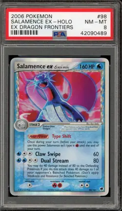 Pokemon Salamence ex EX Dragon Frontiers Holo Ultra Rare #98 PSA 8 - Image 1