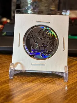 Pokemon TCG flip coin Zacian silver rainbow holo vending machine Japan - Image 1