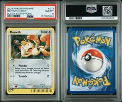 2003 Pokemon Black Star Promo #013 Meowth-Holo Black Star Promo PSA 8 - Image 3