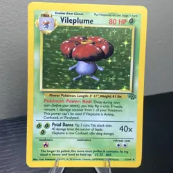 Pokemon Vileplume 15/64 Jungle Holo Rare WOTC Unlimited Vintage 1999 TCG - Image 1