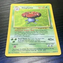 Pokemon Vileplume 15/64 Jungle Holo Rare WOTC Unlimited Vintage 1999 TCG - Image 2