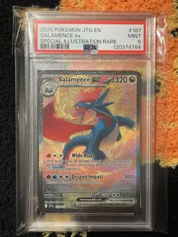2025 POKEMON JTG EN-JOURNEY TOGETHER ILLUSTRATION RARE #187 SALAMENCE EX PSA 9 - Image 1