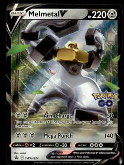 Pokemon TCG SWSH Promos #SWSH224 Melmetal V LP+ - Image 1