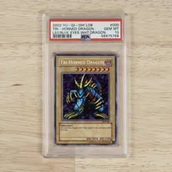 PSA 10 2002 Yugioh Tri-Horned Dragon LOB-000 - Image 1