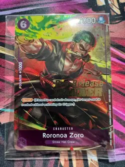 *Sealed* Roronoa Zoro Pre Release Winner Promo P-045 English Ver with Free Gift - Image 4