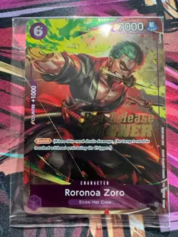 *Sealed* Roronoa Zoro Pre Release Winner Promo P-045 English Ver with Free Gift - Image 5