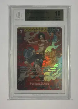 Portgas Ace SP SR Alt Art OP02-013 English EN One Piece BGS 10 Near Mint - Image 1