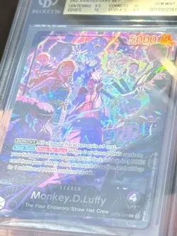One Piece Monkey.D.Luffy 2nd Anniversary Set OP09-061 BGS 9.5 GEM MINT - Image 3