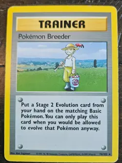 Pokemon TCG Trainer Card Breeder, Base Set, 76/102 - Image 1