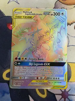 MOLTRES ZAPDOS ARTICUNO GX 69/68 Hidden Fates Secret Rare Pokemon Card NM - Image 1