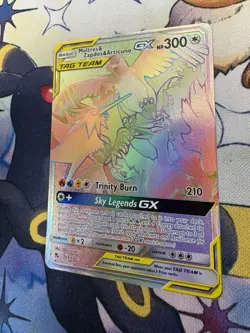 MOLTRES ZAPDOS ARTICUNO GX 69/68 Hidden Fates Secret Rare Pokemon Card NM - Image 3