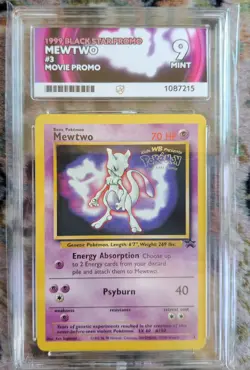 Pokemon TCG Mewtwo 3 Black Star Promo First Movie Promo Card - Vintage - ACE 9 - Image 1