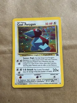Cool Porygon 15/53 WOTC Promo Holo HP Creased & Damage Pokemon Card READ - Image 1