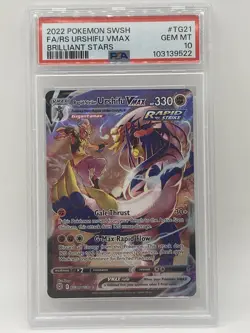 Pokemon Rapid Strike Urshifu VMAX PSA 10 Gem Mint TG21 Brilliant Stars TG21/TG30 - Image 1