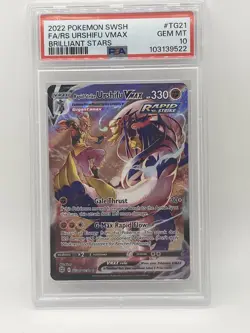 Pokemon Rapid Strike Urshifu VMAX PSA 10 Gem Mint TG21 Brilliant Stars TG21/TG30 - Image 4