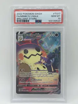 Pokemon Mimikyu VMAX PSA 10 Gem Mint💎 TG17/TG30 Brilliant Stars Trainer Gallery - Image 2