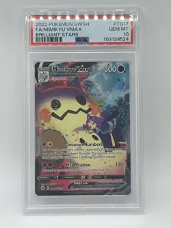 Pokemon Mimikyu VMAX PSA 10 Gem Mint💎 TG17/TG30 Brilliant Stars Trainer Gallery - Image 3