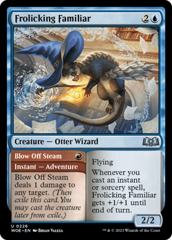 x4 Frolicking Familiar // Blow Off Steam WOE MTG 226 UNCOMMON M/NM 4x - Image 1