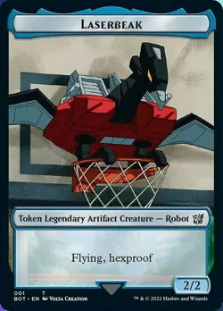 Laserbeak // Powerstone Token x1 1x FOIL Universes Beyond: Transformers NM MTG - Image 1