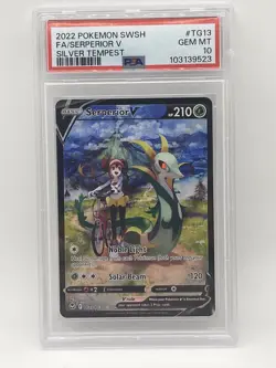 Pokemon Serperior V PSA 10 GEM MINT TG13/TG30 Silver Tempest Trainer Gallery FA - Image 1