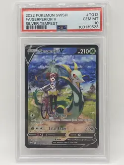 Pokemon Serperior V PSA 10 GEM MINT TG13/TG30 Silver Tempest Trainer Gallery FA - Image 3