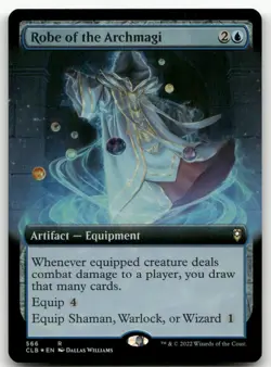 Robe of the Archmagi (Extended Art) #566 (Foil) (NM) Baldur's Gate CLB Magic MTG - Image 1