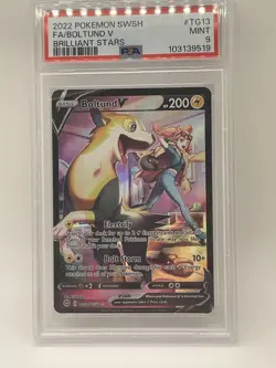 Pokemon Boltund V PSA 9 MINT TG13/TG30 Brilliant Stars Full Art Trainer Gallery - Image 2