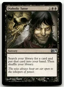Diabolic Tutor #95 (LP) Magic 2014 M14 Magic MTG - Image 1