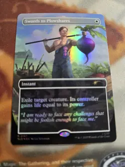 Secret Lair Drop swords to plowshares Foil Full Art Borderless - Image 1