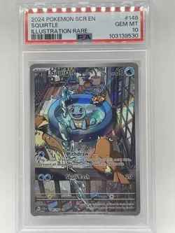 Pokemon Squirtle PSA 10 GEM MINT 💎 148/142 Stellar Crown FA Illustration Rare - Image 1